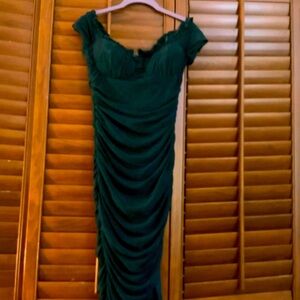 Sexy cap sleeved ruched dress NWT